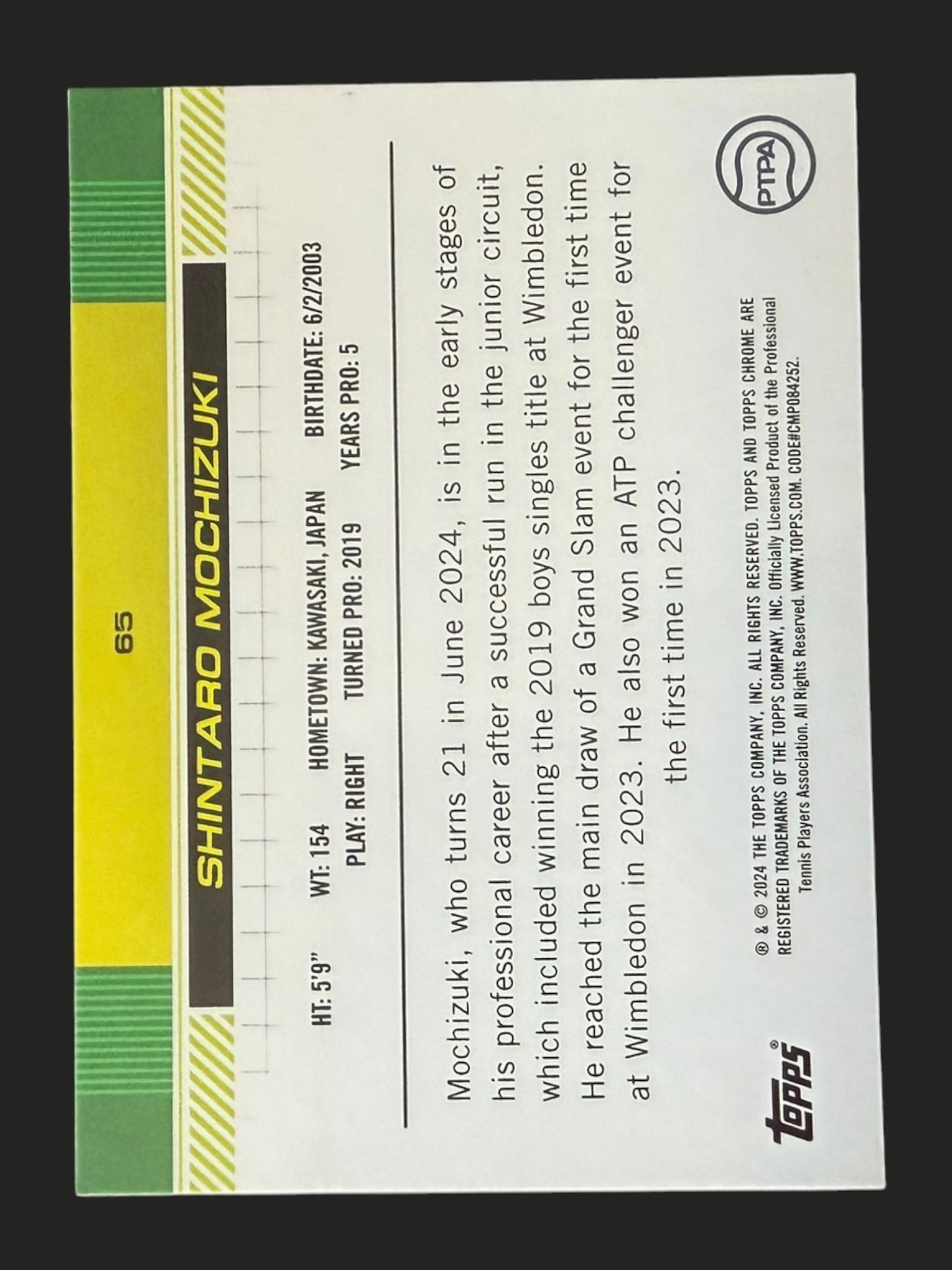 2024 Topps Chrome Sapphire Shintaro Mochizuki