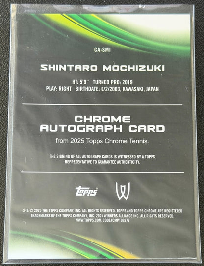 2025 Topps Chrome Blue Refractor 080/150 Autograph Shintaro Mochizuki