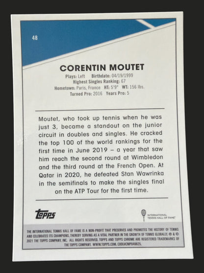2021 Topps Chrome Tennis Corentin Moutet
