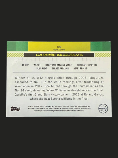 2024 Topps Chrome Refractor Garbine Muguruza