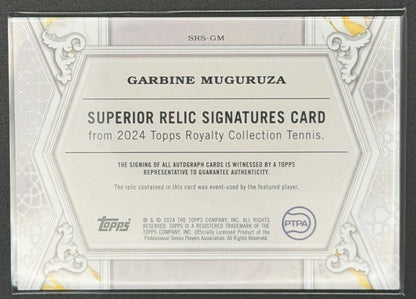 2024 Topps Royalty Garbine Muguruza — Superior Relic Signatures Auto /25 tennis card