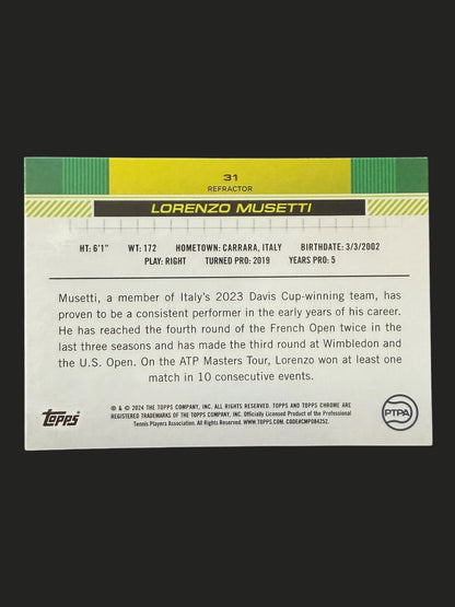 2024 Topps Chrome Refractor Lorenzo Musetti