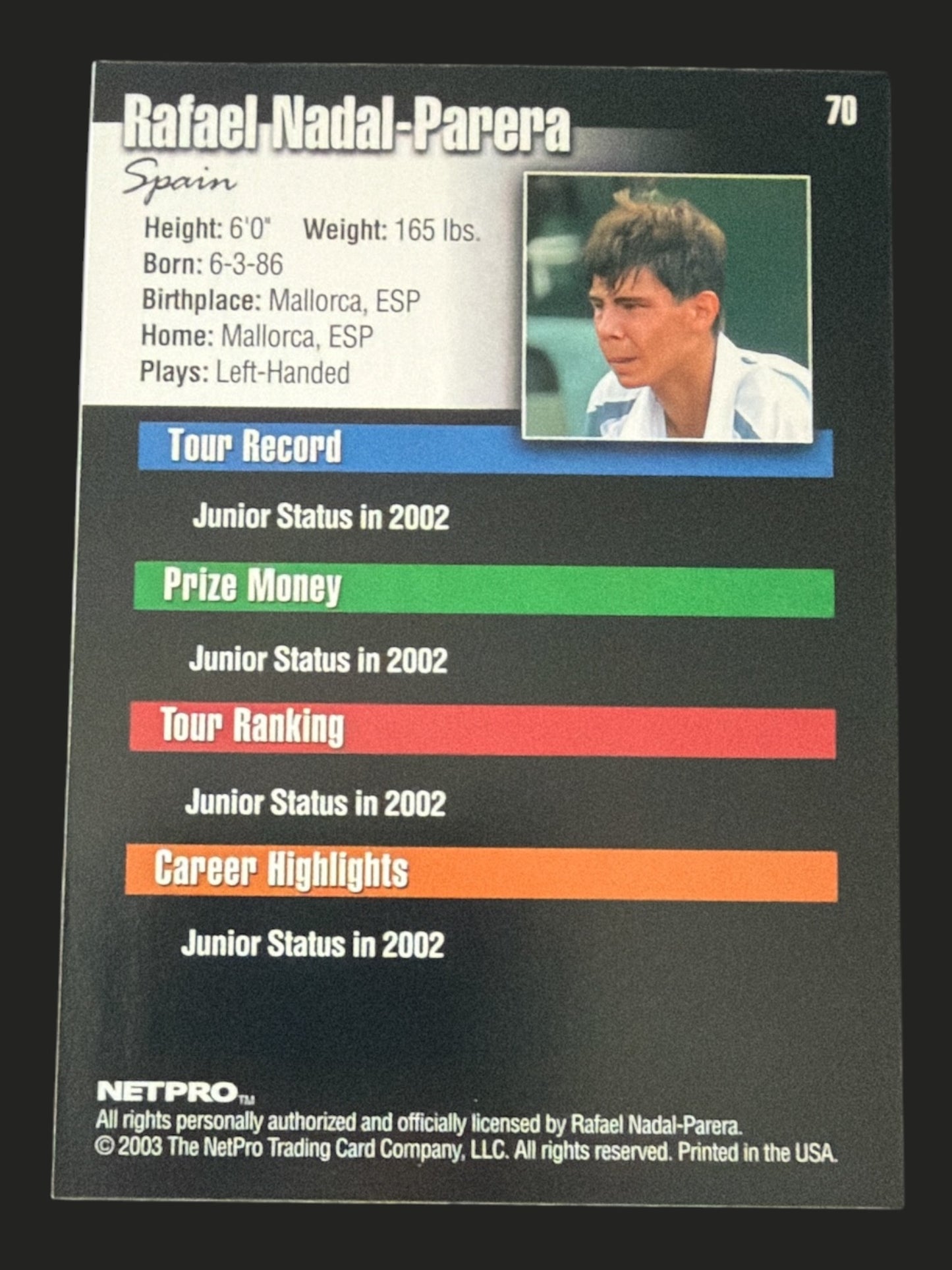 2003 NetPro Rafael Nadal