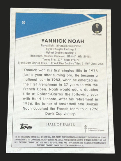 2021 Topps Chrome Tennis Yannick Noah