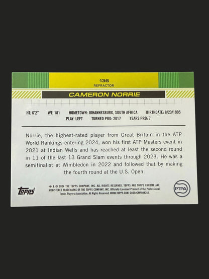 2024 Topps Chrome Refractor Cameron Norrie