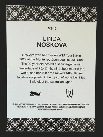 2025 Topps Chrome Tennis Aces Linda Noskova