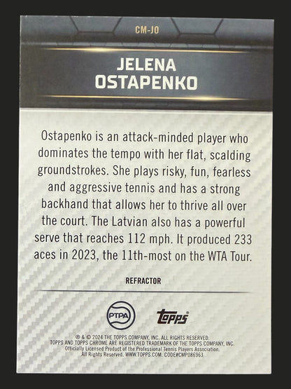 2024 Topps Graphite Tennis Court Masters Refractor Jelena Ostapenko
