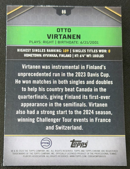 2024 Topps Graphite Green 39/75 Otto Virtanen