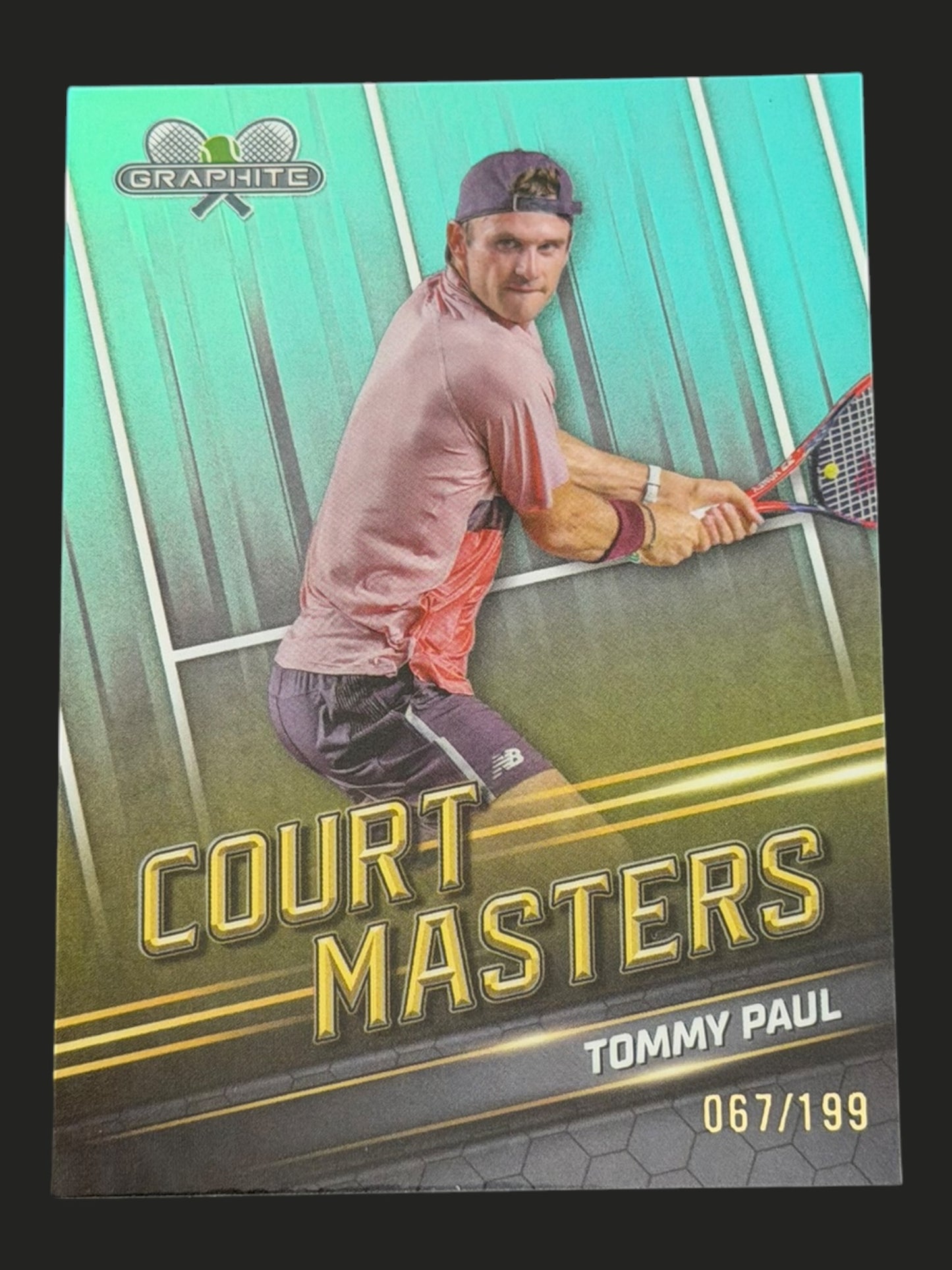 2024 Topps Graphite Tennis Court Masters Aqua Refractor 067/199 Tommy Paul