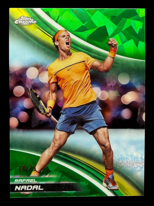 2025 Topps Chrome Sapphire Tennis Green 18/75 Rafael Nadal