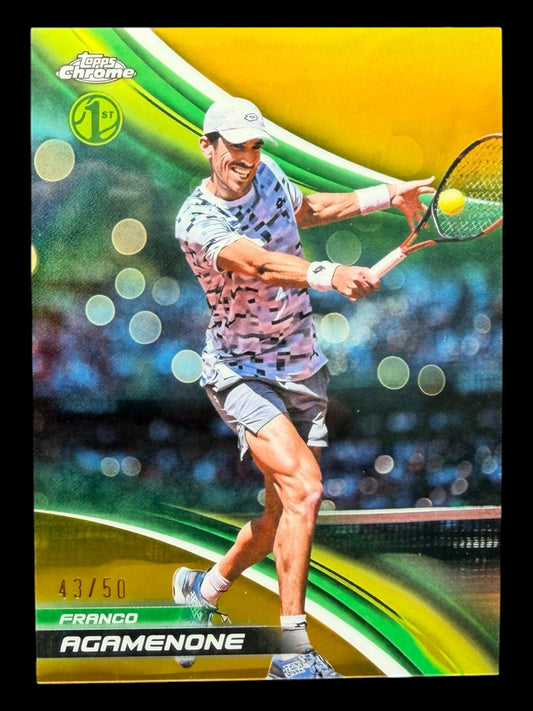 2025 Topps Chrome Tennis Gold Refractor 43/50 Franco Agamenone