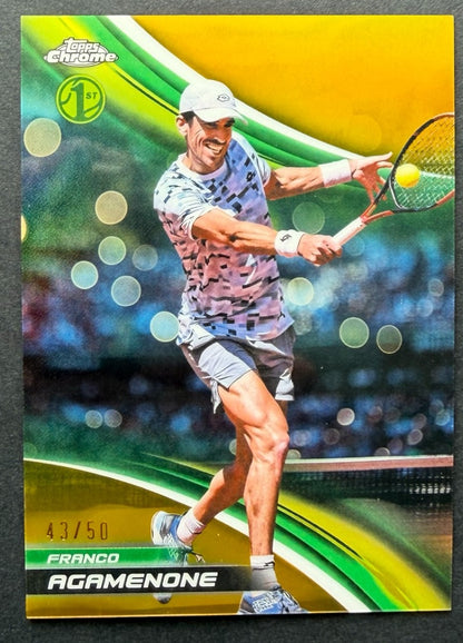 2025 Topps Chrome Tennis Gold Refractor 43/50 Franco Agamenone