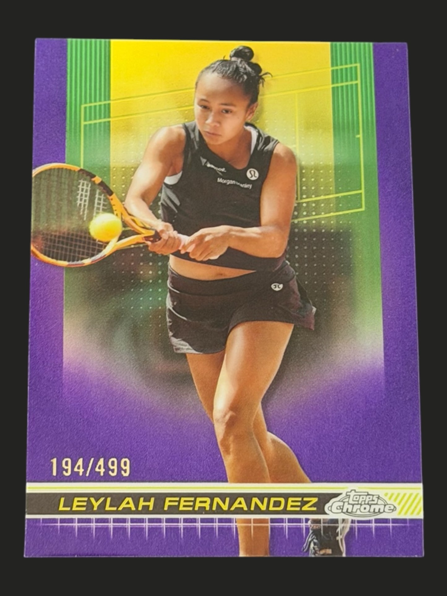 2024 Topps Chrome Tennis Purple Refractor 194/499 Leylah Fernandez