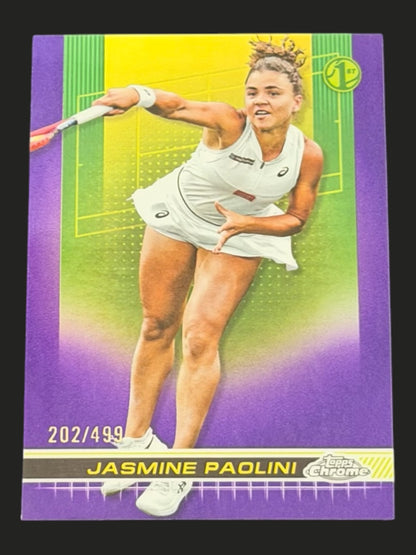 2024 Topps Chrome Tennis Purple Refractor 202/499 Jasmine Paolini