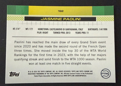 2024 Topps Chrome Jasmine Paolini