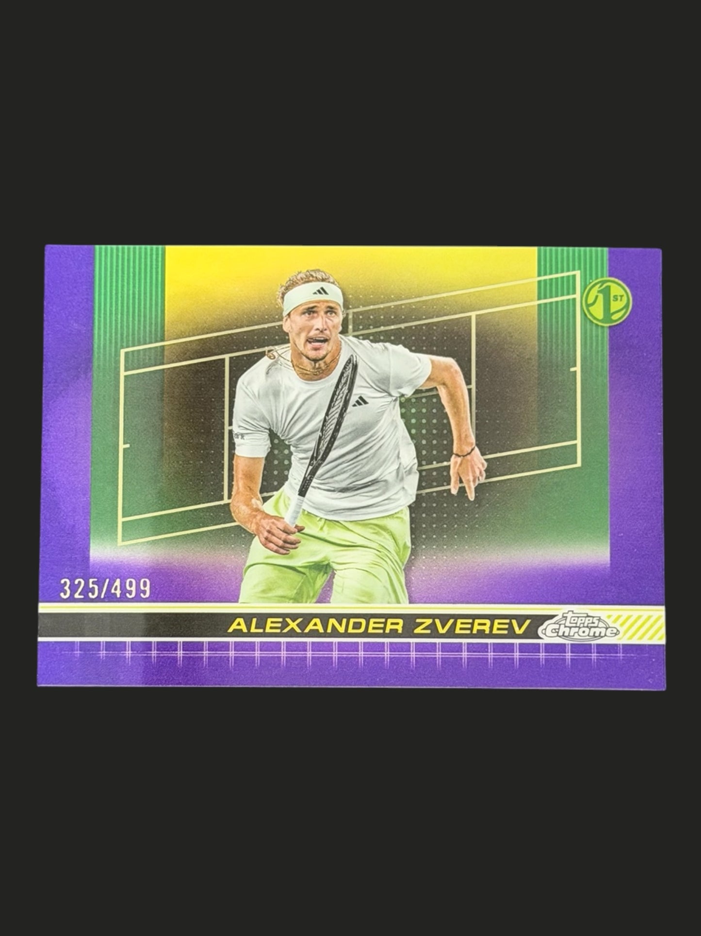 2024 Topps Chrome Tennis Purple Refractor 325/499 Alexander Zverev