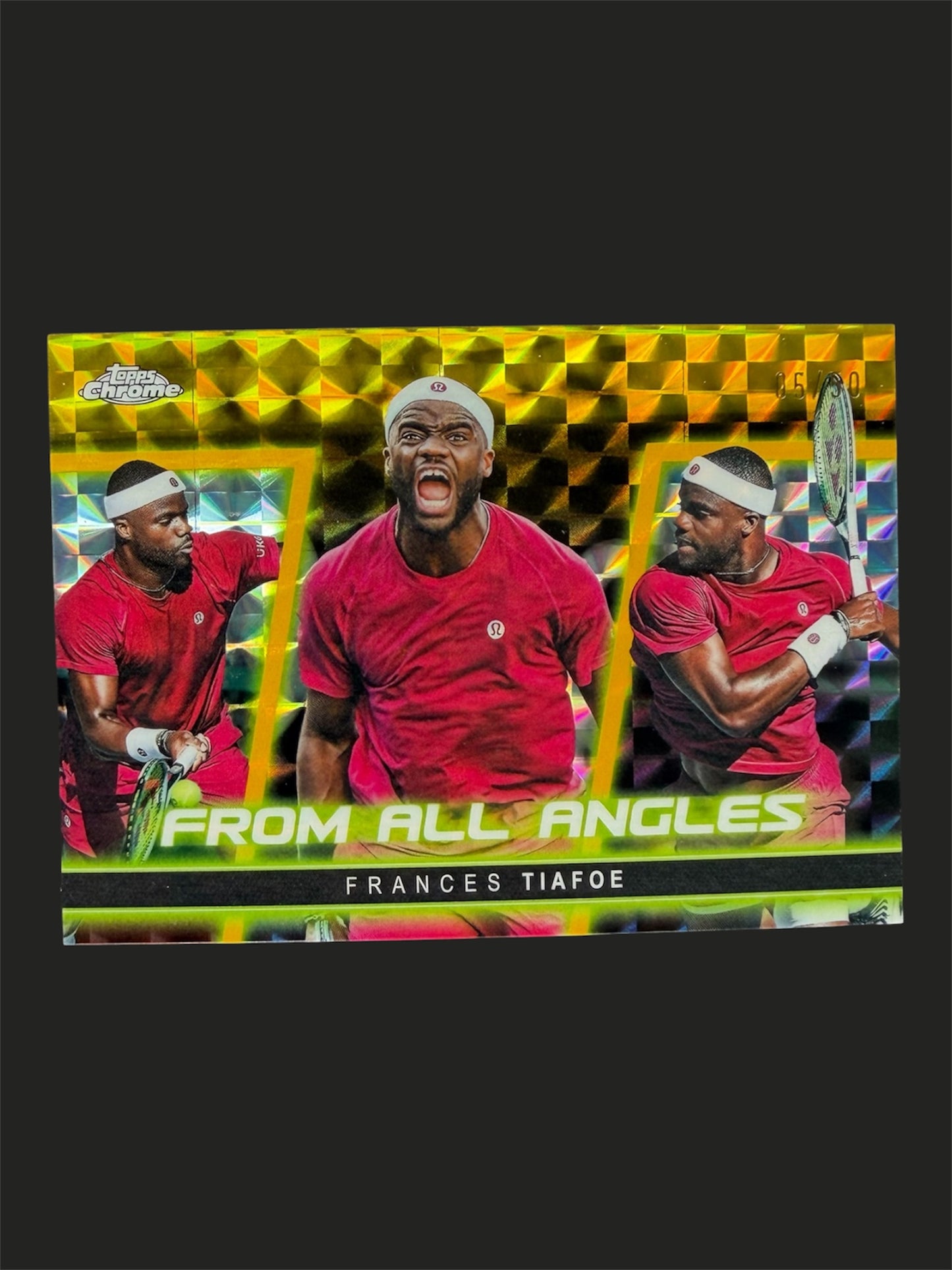 2025 Topps Chrome Gold Geometric From All Angles Frances Tiafoe 05/50