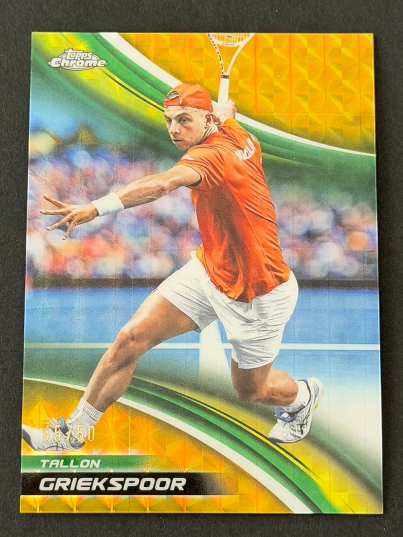 2025 Topps Chrome Tennis Gold Geometric Refractor 45/50 Tallon Greikspoor