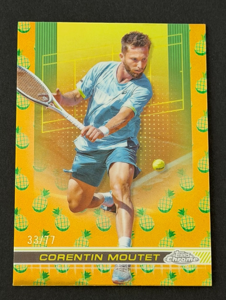 2024 Topps Chrome Tennis Pineapple Refractor 33/77 Corentin Moutet