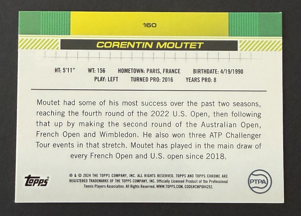 2024 Topps Chrome Corentin Moutet