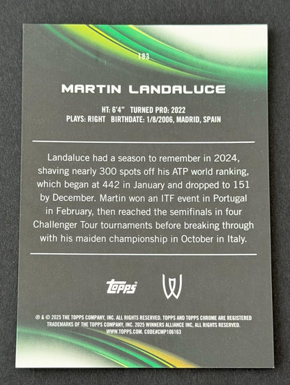 2025 Topps Chrome Tennis Gold Geometric Refractor 20/50 Martin Landaluce