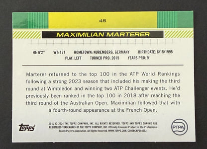 2024 Topps Chrome Tennis Pineapple Refractor 17/77 Maximilian Marterer