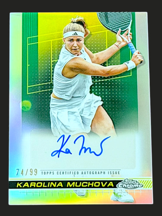 2024 Topps Chrome Refractor Autograph 74/99 Karolina Muchova