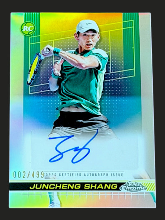 2024 Topps Chrome Refractor Autograph 02/499 Juncheng Shang