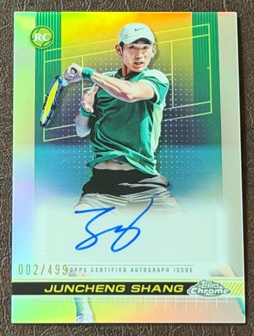 2024 Topps Chrome Refractor Autograph 02/499 Juncheng Shang