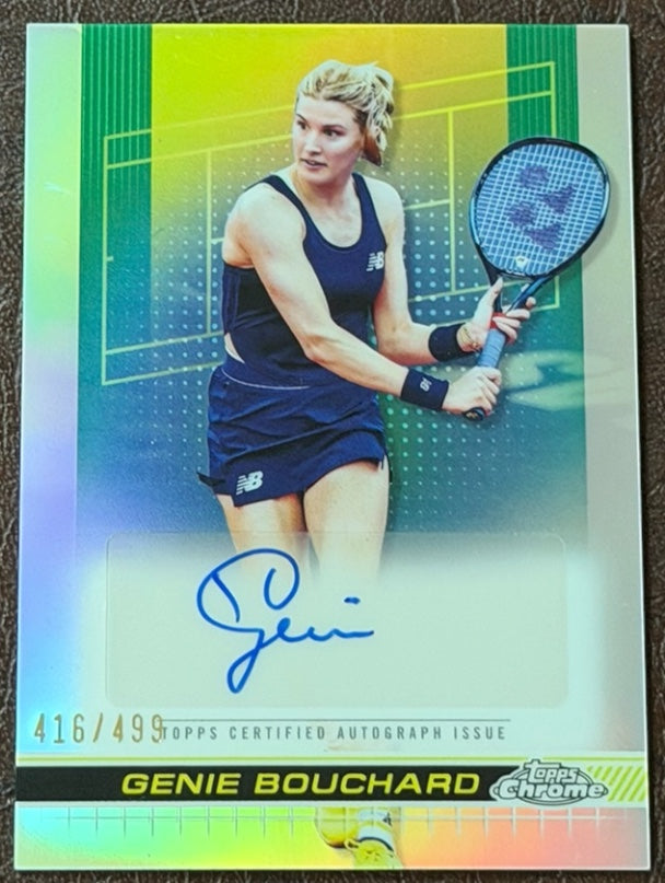 2024 Topps Chrome Refractor Autograph 416/499 Genie Bouchard