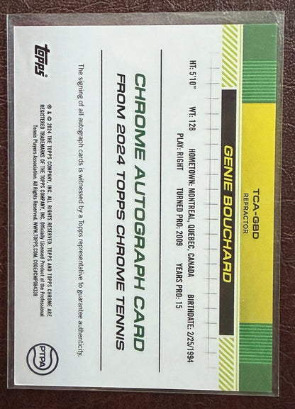 2024 Topps Chrome Refractor Autograph 416/499 Genie Bouchard