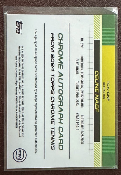 2024 Topps Chrome Refractor Autograph 213/499 Celine Naef