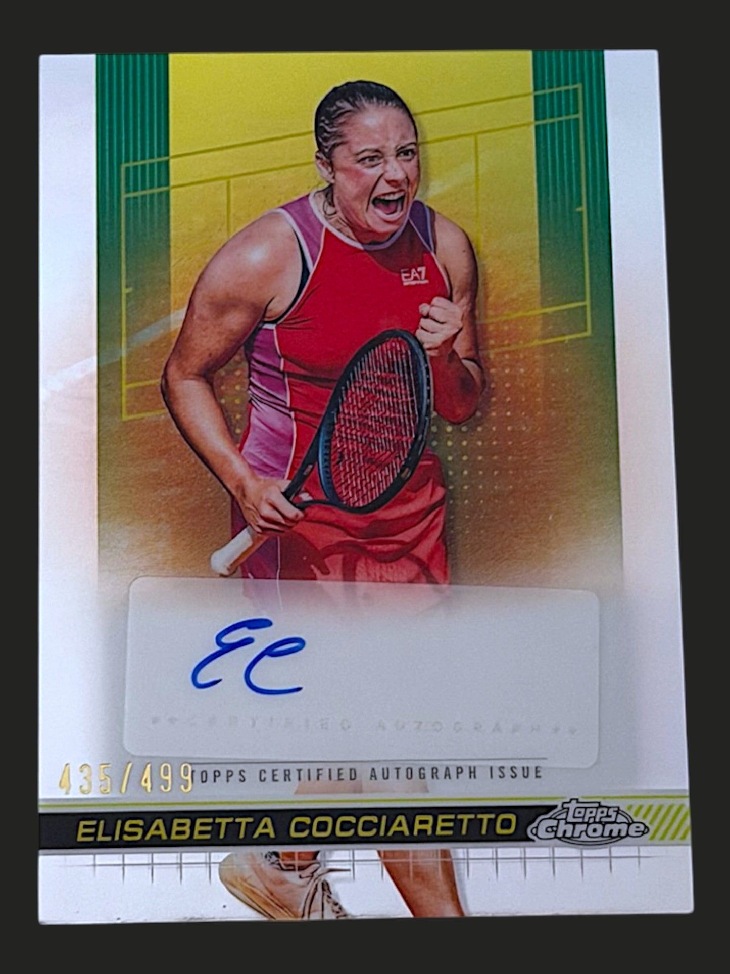 2024 Topps Chrome Refractor Autograph 435/499 Elisabetta Cocciaretto