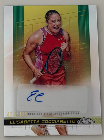 2024 Topps Chrome Refractor Autograph 435/499 Elisabetta Cocciaretto