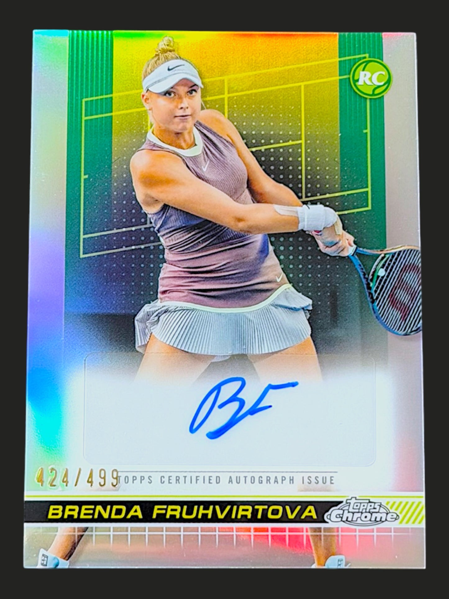 2024 Topps Chrome Refractor Autograph 424/499 Brenda Fruhvirtova