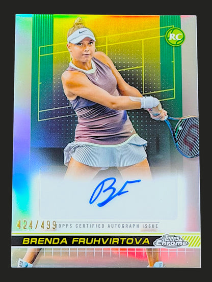 2024 Topps Chrome Refractor Autograph 424/499 Brenda Fruhvirtova