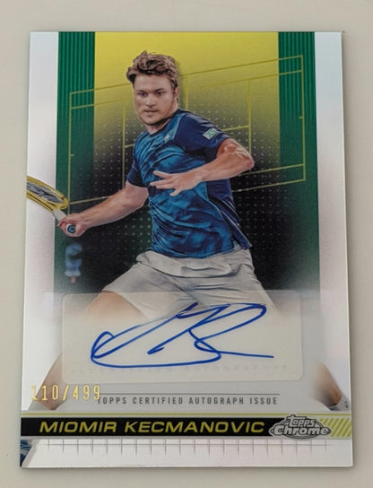 2024 Topps Chrome Refractor Autograph 110/499 Miomir Kecmanovic