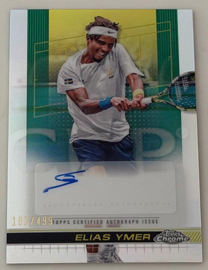 2024 Topps Chrome Refractor Autograph 107/499 Elias Ymer