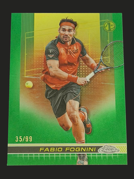 2024 Topps Chrome Tennis Green 35/99 Fabio Fognini