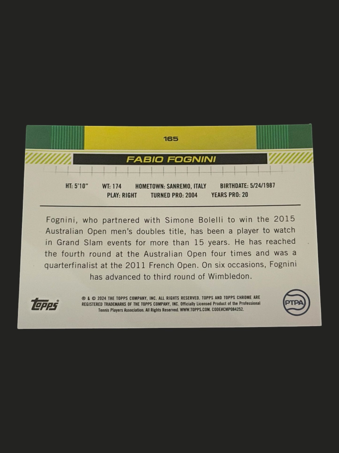 2024 Topps Chrome Fabio Fognini