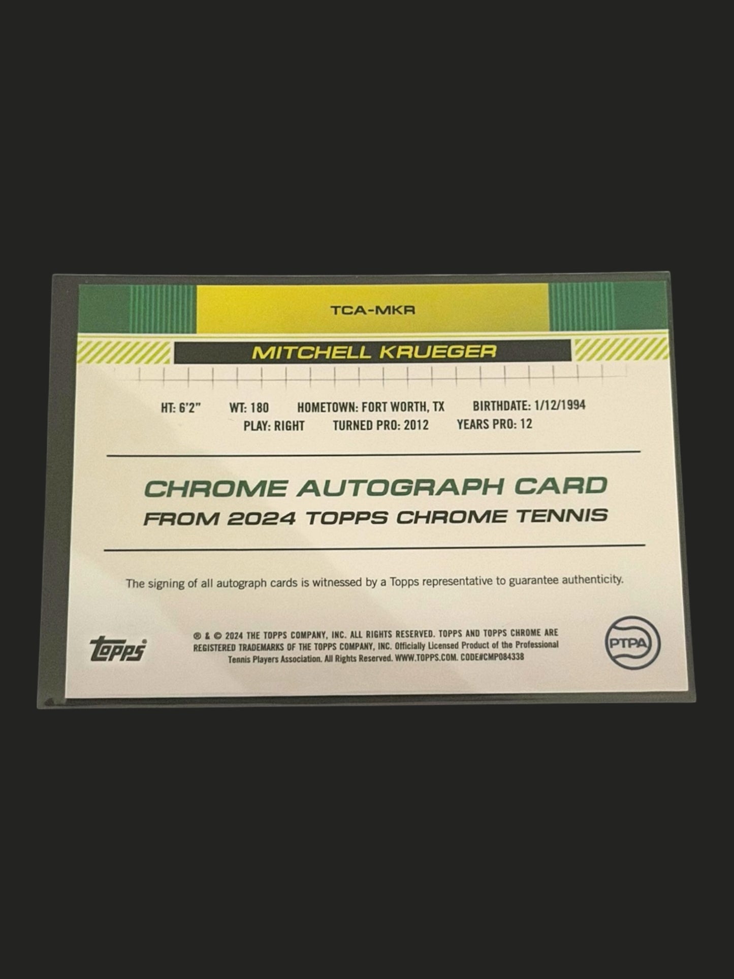 2024 Topps Chrome Autograph Mitchell Krueger