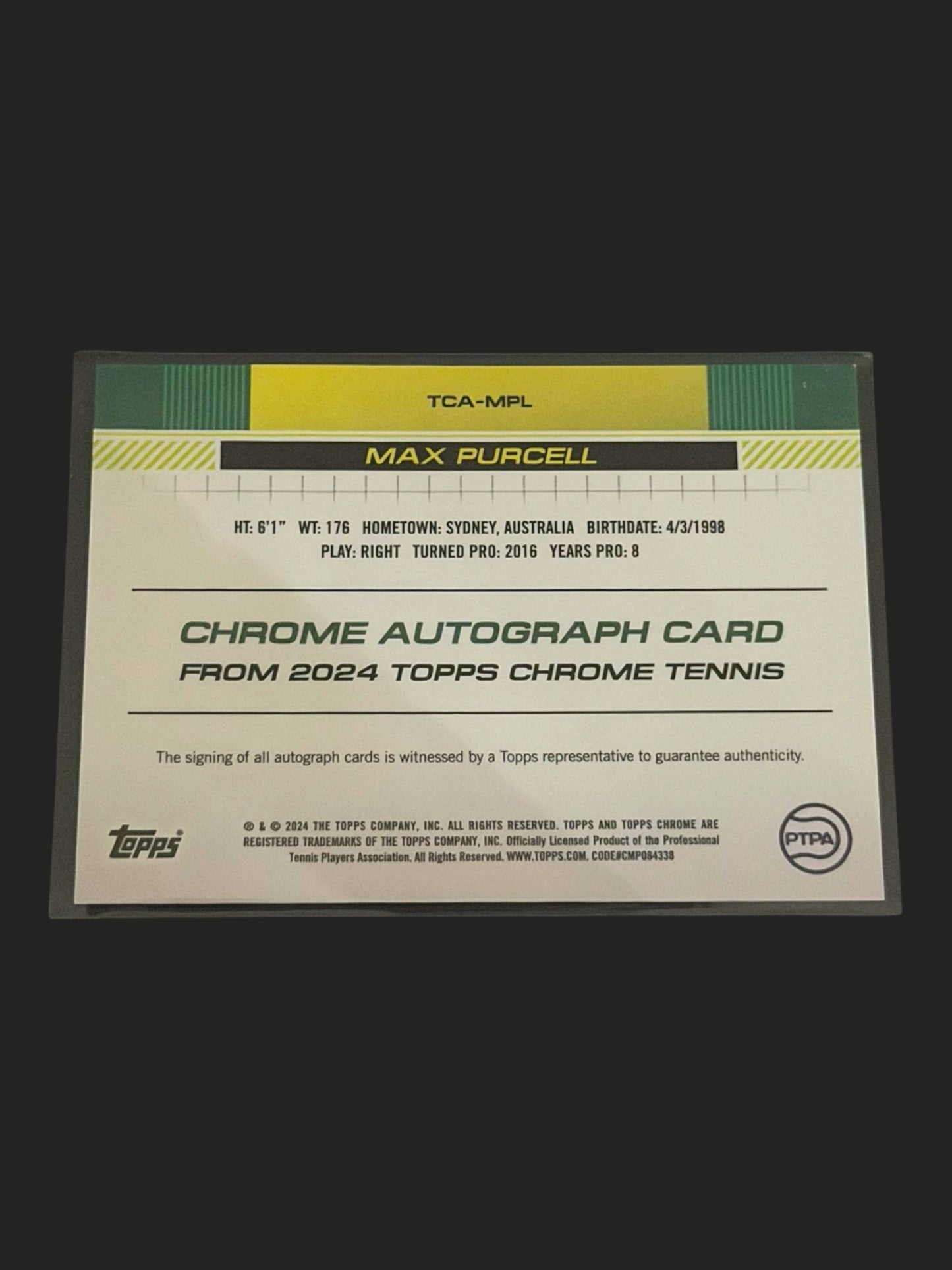 2024 Topps Chrome Autograph Max Purcell