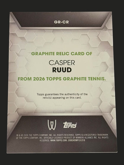 2026 Topps Graphite Relic Casper Ruud