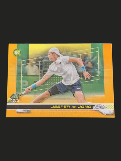 2024 Topps Chrome Tennis Gold Refractor 42/50 Jesper de Jong
