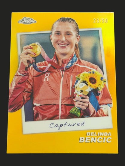 2024 Topps Chrome Tennis Gold Captured 23/50 Belinda Bencic