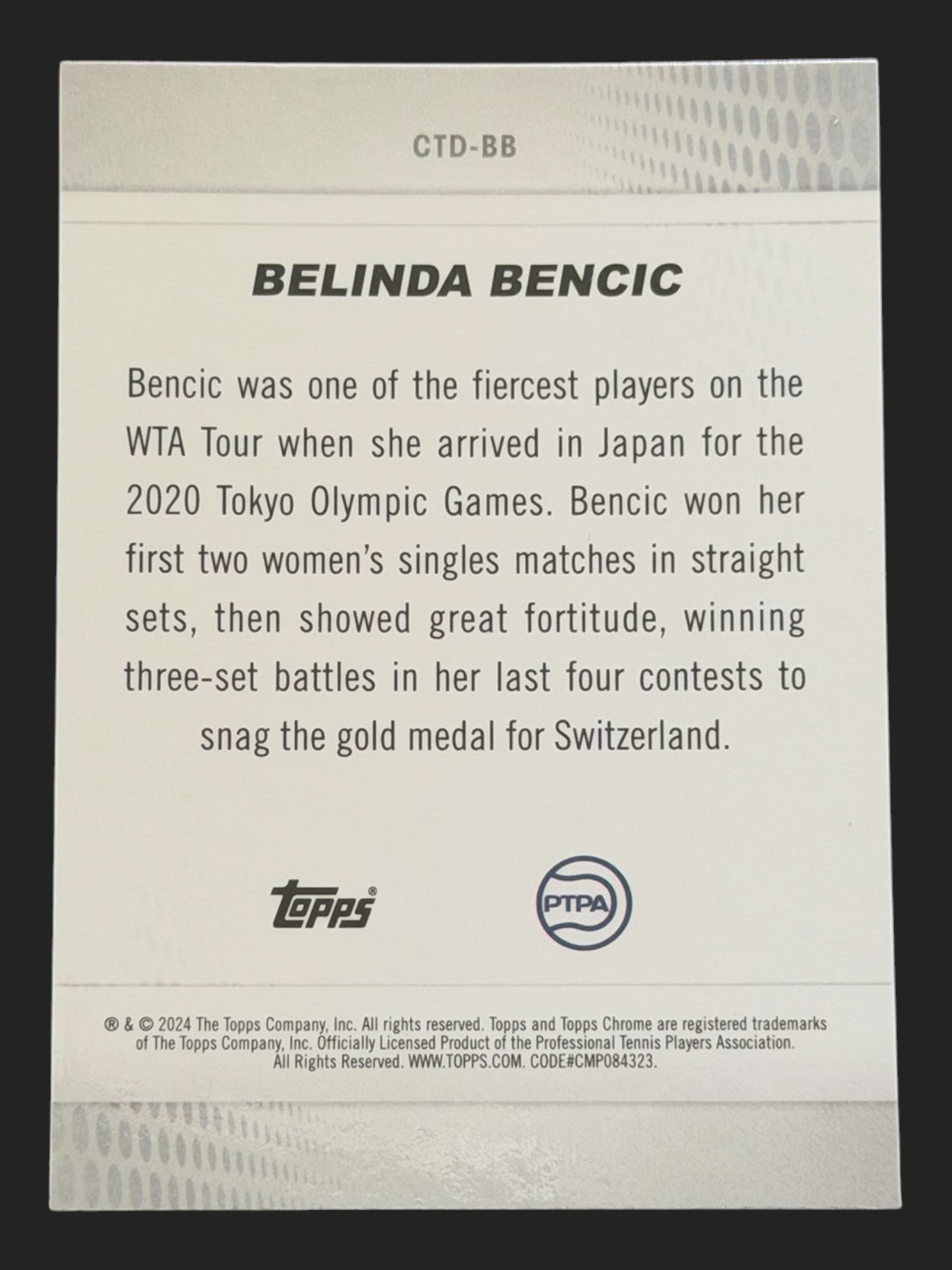 2024 Topps Chrome Tennis Gold Captured 23/50 Belinda Bencic