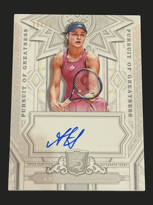 2024 Topps Royalty Pursuit of Greatness Autograph 16/75 Anna Kalinskaya