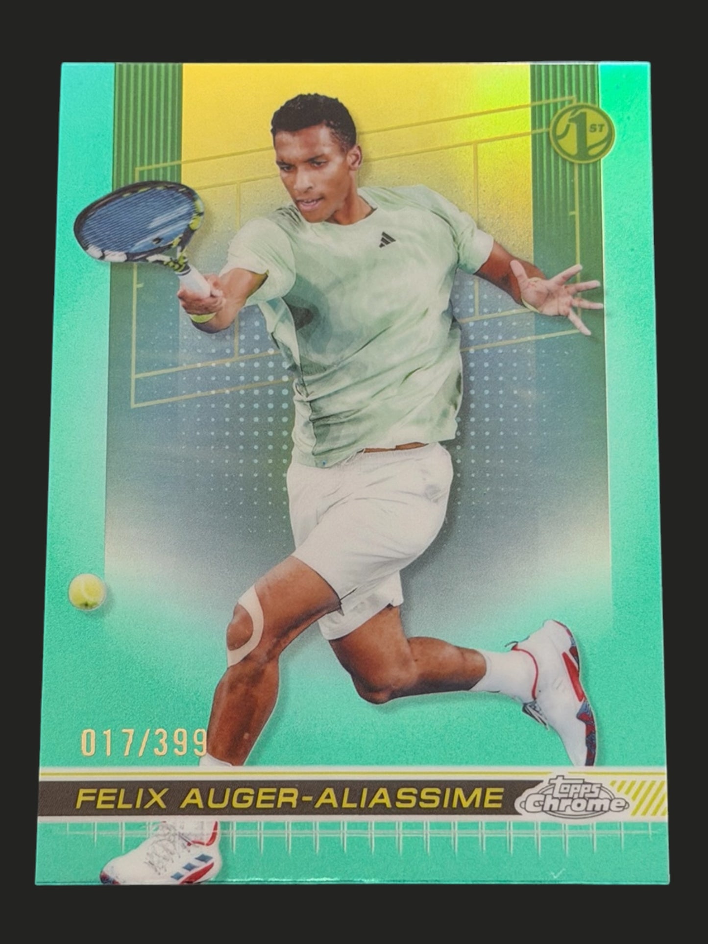2024 Topps Chrome Tennis Aqua Refractor 017/399 Felix Auger-Aliassime