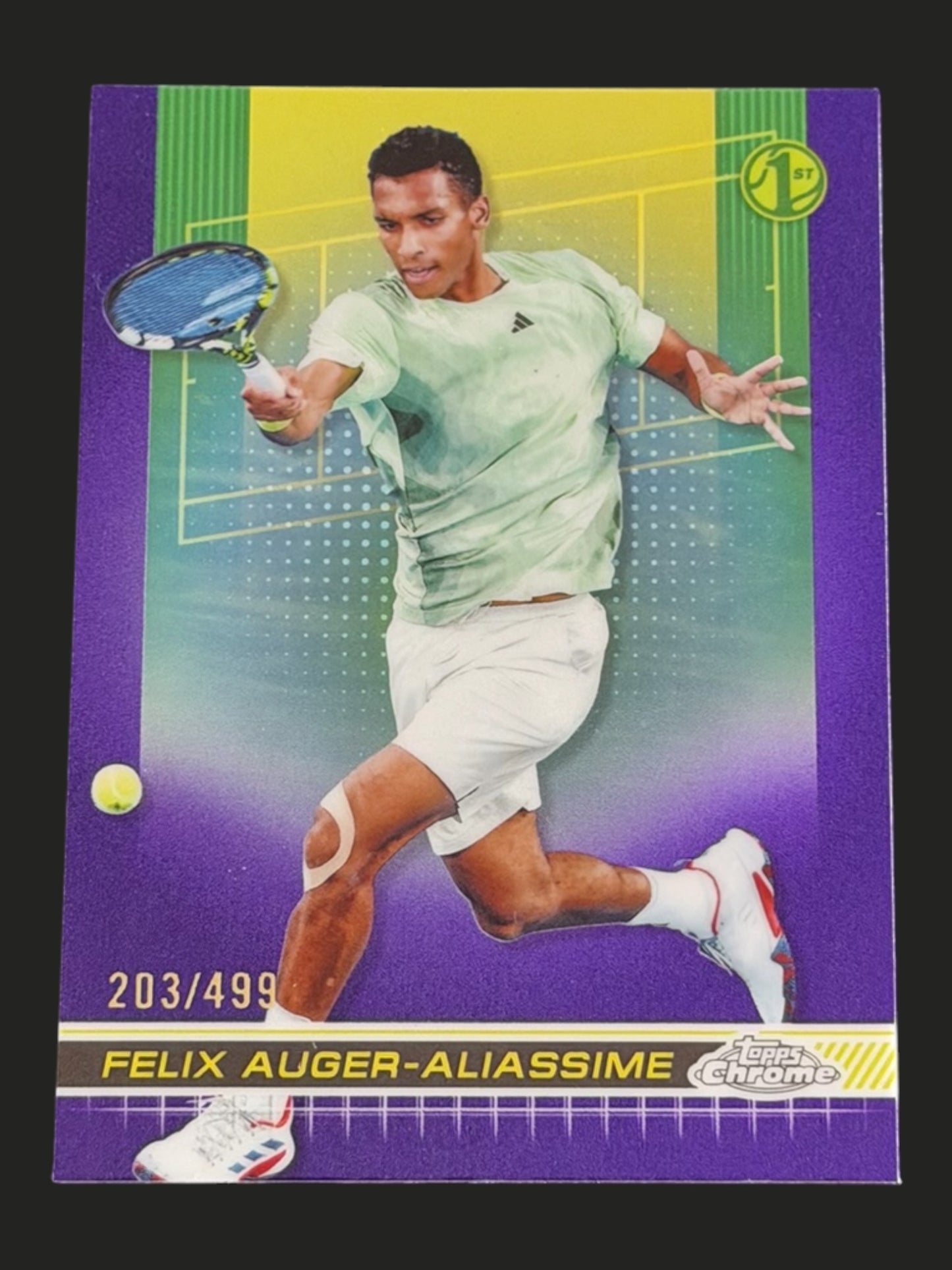 2024 Topps Chrome Tennis Purple Refractor 203/499 Felix Auger-Aliassime