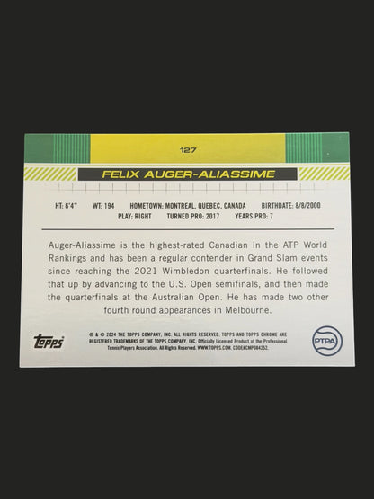 2024 Topps Chrome Tennis Clay Court Refractor Felix Auger-Aliassime